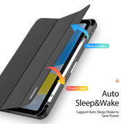 For iPad 2025 / 2022 DUX DUCIS Domo Series Magnetic Flip Leather Tablet Case(Black)