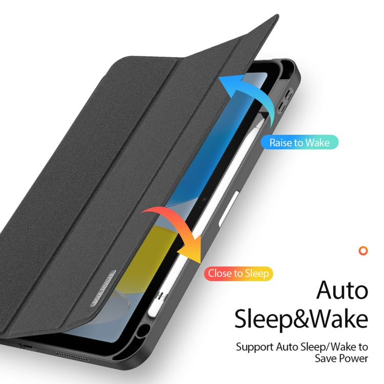 For iPad 2025 / 2022 DUX DUCIS Domo Series Magnetic Flip Leather Tablet Case(Black)