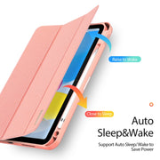 For iPad 2025 / 2022 DUX DUCIS Domo Series Magnetic Flip Leather Tablet Case(Pink)