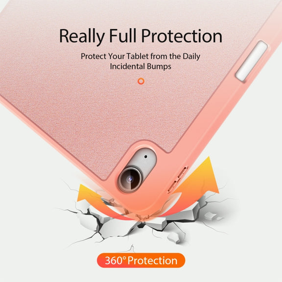 For iPad 2025 / 2022 DUX DUCIS Domo Series Magnetic Flip Leather Tablet Case(Pink)