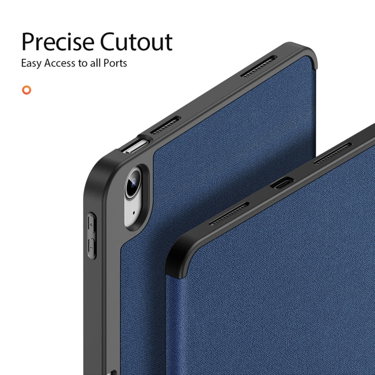 For iPad 2025 / 2022 DUX DUCIS Domo Series Magnetic Flip Leather Tablet Case(Blue)