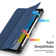 For iPad 2025 / 2022 DUX DUCIS Domo Series Magnetic Flip Leather Tablet Case(Blue)