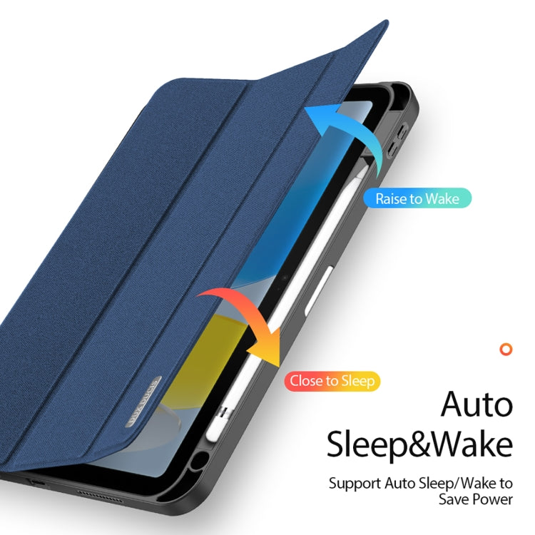 For iPad 2025 / 2022 DUX DUCIS Domo Series Magnetic Flip Leather Tablet Case(Blue)