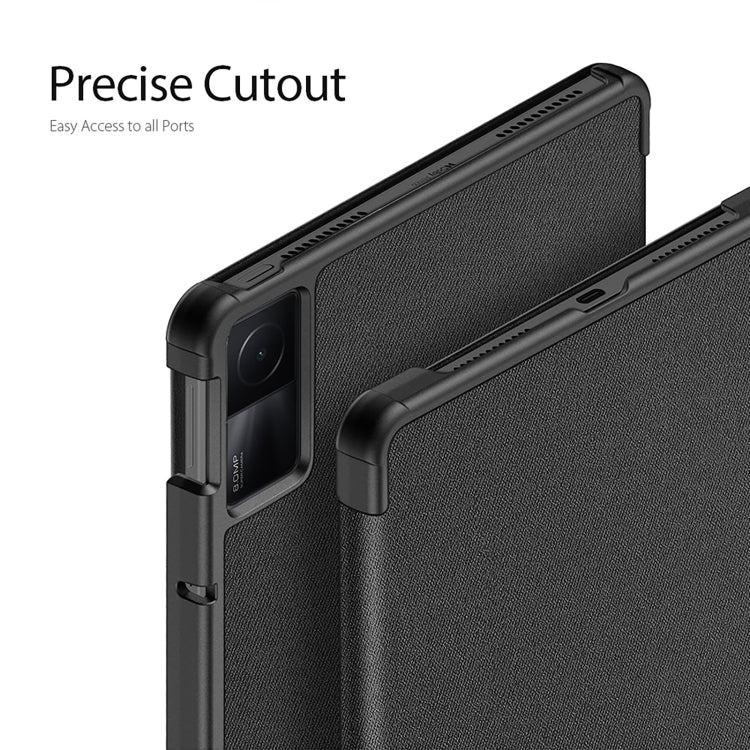 For Xiaomi Redmi Pad 10.61 DUX DUCIS Domo Series Magnetic Flip Leather Tablet Case(Black)