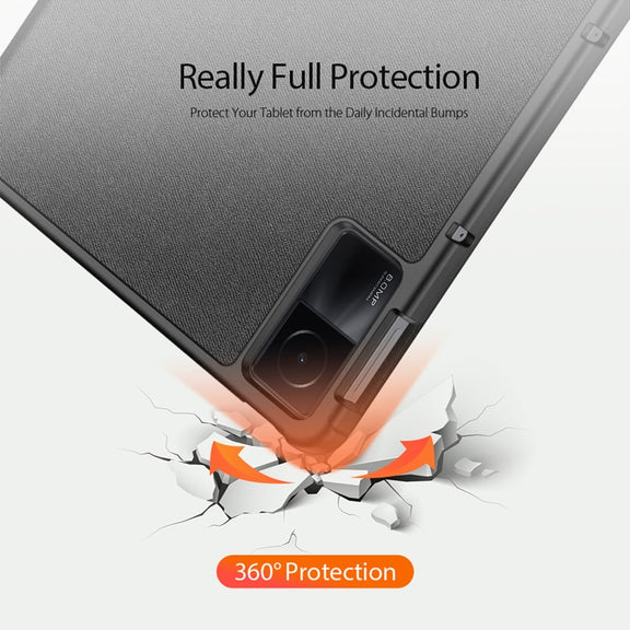 For Xiaomi Redmi Pad 10.61 DUX DUCIS Domo Series Magnetic Flip Leather Tablet Case(Black)