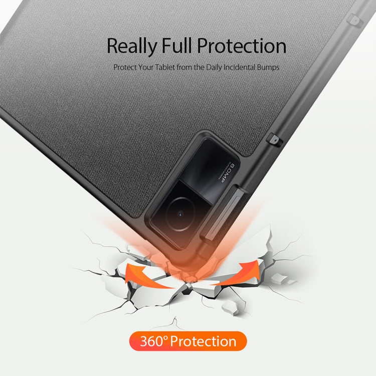 For Xiaomi Redmi Pad 10.61 DUX DUCIS Domo Series Magnetic Flip Leather Tablet Case(Black)