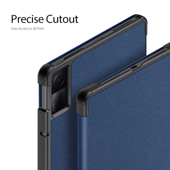 For Xiaomi Redmi Pad 10.61 DUX DUCIS Domo Series Magnetic Flip Leather Tablet Case(Blue)