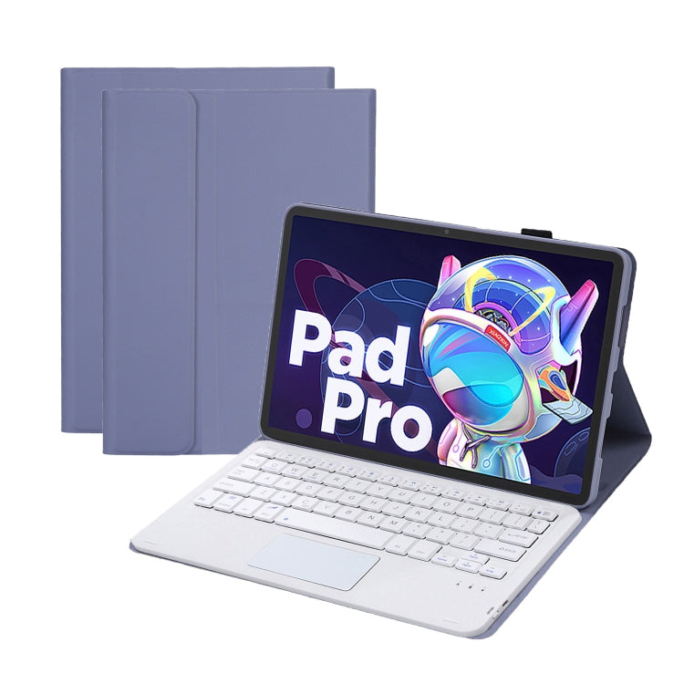 For Lenovo Xiaoxin Pad 2022 10.6 inch/Tab M10 Plus 10.6 3rd Gen 2022 AM20-A Lambskin Texture Bluetooth Touch Keyboard Leather Tablet Case (Purple) - Lenovo Keyboard by PMC TechLife | Online Shopping South Africa | PMC TechLife