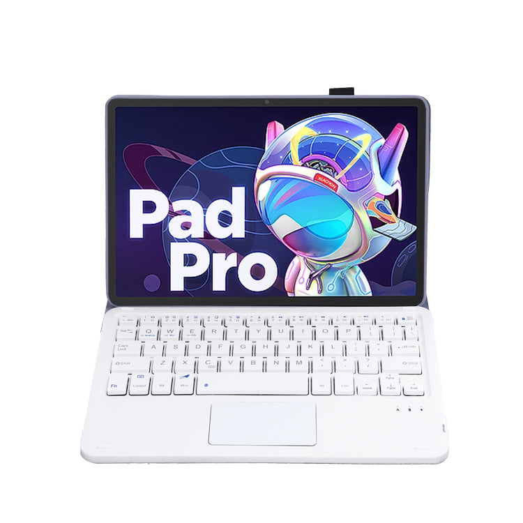 For Lenovo Xiaoxin Pad 2022 10.6 inch/Tab M10 Plus 10.6 3rd Gen 2022 AM20-A Lambskin Texture Bluetooth Touch Keyboard Leather Tablet Case (Purple)