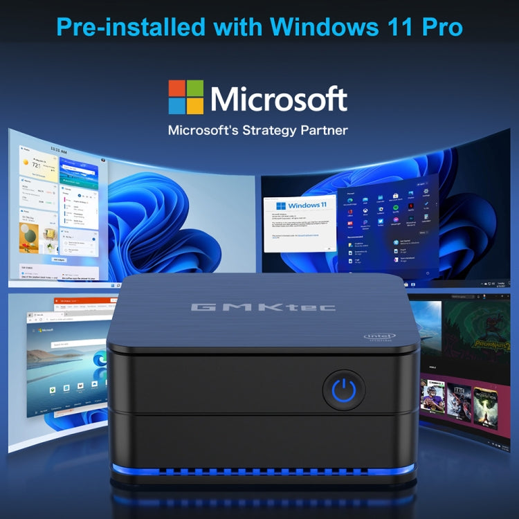 GMK KB7 Windows 11 Pro Mini PC, 16GB+512G, Intel Pentium Silver N6005 Quad Core, Support WiFi & BT(EU Plug) - free shipping - PMC Jewellery - Order now!