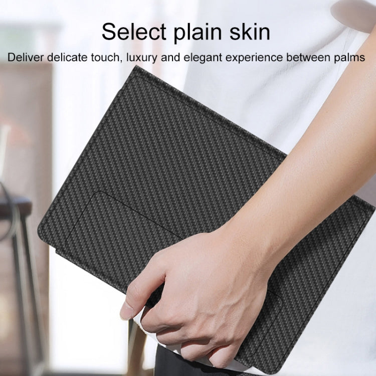 For Samsung Galaxy Z Fold4 5G Magnetic Folding Bluetooth Keyboard Leather Case(Carbon Fiber) - Samsung Keyboard by PMC TechLife | Online Shopping South Africa | PMC TechLife