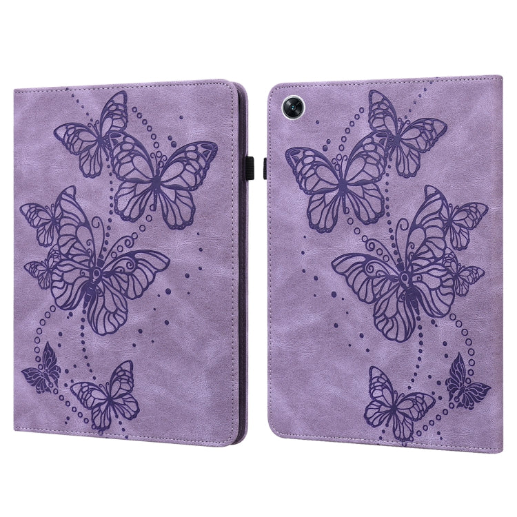 For OPPO Pad Air 2022 Embossed Butterfly Pattern Leather Tablet Case(Purple) - OPPO by PMC TechLife | Online Shopping South Africa | PMC TechLife | Buy Now Pay Later Mobicred