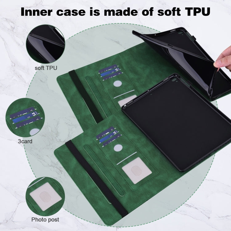 For Nokia T20 10.4 2021 Embossed Butterfly Pattern Leather Tablet Case(Green) - Nokia by PMC TechLife | Online Shopping South Africa | PMC TechLife | Buy Now Pay Later Mobicred