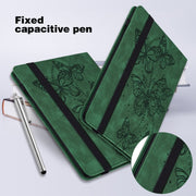 For Nokia T20 10.4 2021 Embossed Butterfly Pattern Leather Tablet Case(Green)