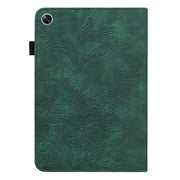 For OPPO Pad Air 2022 Lace Flower Embossing Pattern Leather Tablet Case(Green)