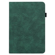For Realme Pad X Lace Flower Embossing Pattern Leather Tablet Case(Green)