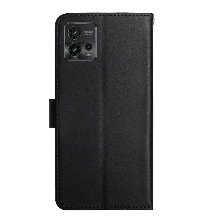 For Motorola Moto G72 4G Genuine Leather Fingerprint-proof Flip Phone Case(Black) - Motorola Cases by PMC TechLife | Online Shopping South Africa | PMC TechLife | Buy Now Pay Later Mobicred