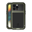 For iPhone 14 Pro LOVE MEI Metal Shockproof Life Waterproof Dustproof Phone Case(Army Green) - free shipping - PMC TechLife - Order now!