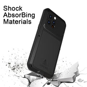 For iPhone 14 Pro LOVE MEI Metal Shockproof Life Water-resistant Dustproof Phone Case(Army Green)
