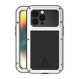 For iPhone 14 Pro Max LOVE MEI Metal Shockproof Life Waterproof Dustproof Phone Case(White) - free shipping - PMC TechLife - Order now!
