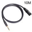 TC145BK19 6.35mm 1/4 inch TRS Male to XLR 3pin Male Audio Cable, Length:10m - Microphone Audio Cable & Connector by PMC TechLife | Online Shopping South Africa | PMC TechLife | Buy Now Pay Later Mobicred