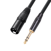 TC145BK19 6.35mm 1/4 inch TRS Male to XLR 3pin Male Audio Cable, Length:10m