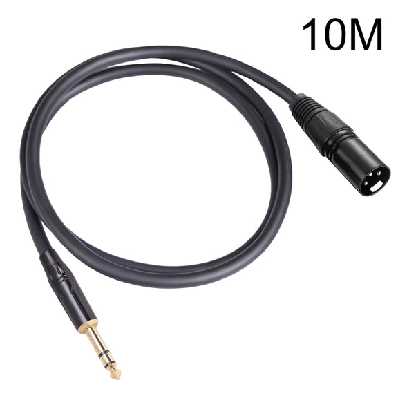 TC145BK19 6.35mm 1/4 inch TRS Male to XLR 3pin Male Audio Cable, Length:10m