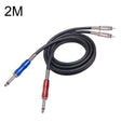 3051K63 Dual RCA Male to Dual 6.35mm 1/4 inch Male Mixer Audio Cable, Length:2m - Microphone Audio Cable & Connector by PMC TechLife | Online Shopping South Africa | PMC TechLife | Buy Now Pay Later Mobicred