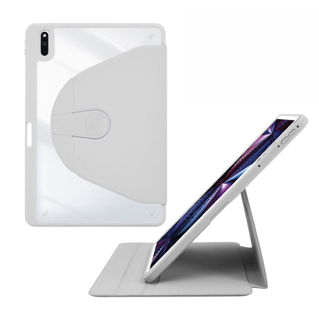 For Huawei MatePad 11 2021 Acrylic 360 Degree Rotation Holder Tablet Leather Case(Grey)