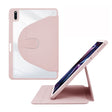 For Huawei MatePad 10.4 Acrylic 360 Degree Rotation Holder Tablet Leather Case(Baby Pink) - Huawei by PMC TechLife | Online Shopping South Africa | PMC TechLife | Buy Now Pay Later Mobicred