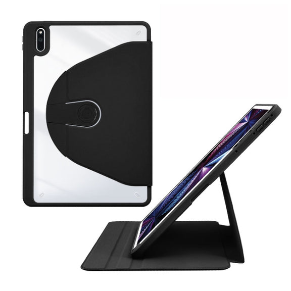 For Huawei MatePad Paper 10.3 Acrylic 360 Degree Rotation Holder Tablet Leather Case(Black)