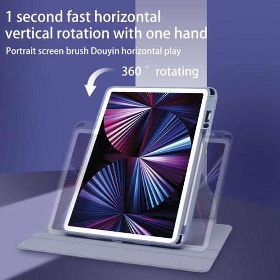 For Huawei MatePad Paper 10.3 Acrylic 360 Degree Rotation Holder Tablet Leather Case(Purple)