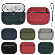 For AirPods Pro 2 Nylon Water-resistant Wireless Earphone Case with Lanyard(Grey)