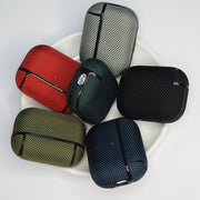 For AirPods Pro 2 Nylon Water-resistant Wireless Earphone Case with Lanyard(Black)