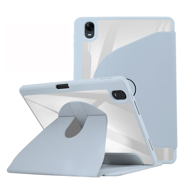 For OPPO Pad Air 10.3 2022 Acrylic 360 Degree Rotation Holder Tablet Leather Case(White Ice) - OPPO by PMC TechLife | Online Shopping South Africa | PMC TechLife | Buy Now Pay Later Mobicred