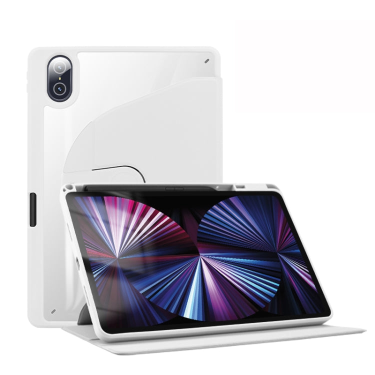 For Honor Pad 8 12 inch 2022 Acrylic 360 Degree Rotation Holder Tablet Leather Case(Grey) - Honor by PMC TechLife | Online Shopping South Africa | PMC TechLife | Buy Now Pay Later Mobicred