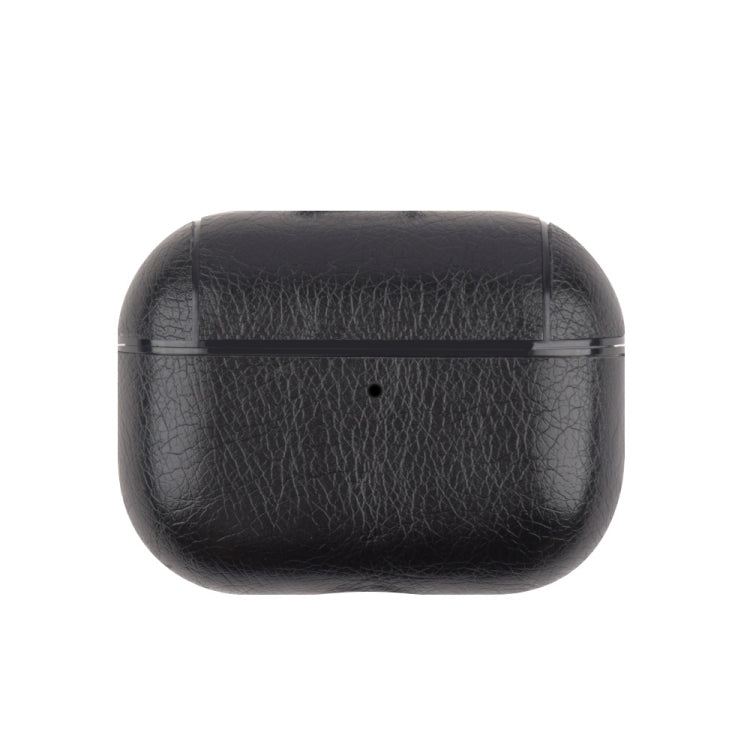 For AirPods Pro 2 Wireless Earphone Leather Shockproof Protective Case(Black) - For AirPods Pro 2 by PMC Jewellery | Online Shopping South Africa | PMC Jewellery | Buy Now Pay Later Mobicred