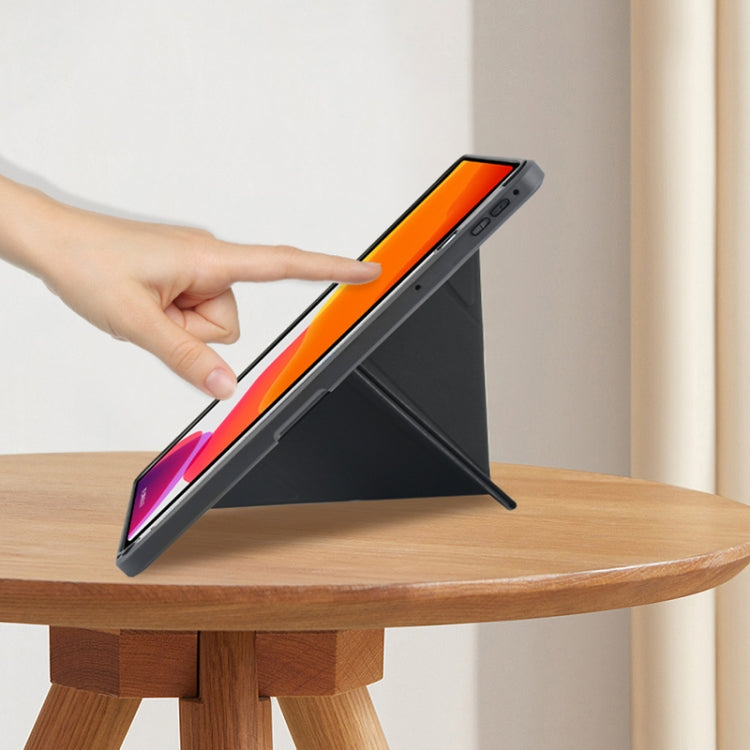 For Realme Pad Mini 8.7 Acrylic 2 in 1 Y-fold Smart Leather Tablet Case(Emerald)