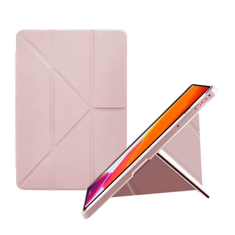 For Honor Pad 8 2022 Acrylic 2 in 1 Y-fold Smart Leather Tablet Case(Pink) - Honor by PMC TechLife | Online Shopping South Africa | PMC TechLife | Buy Now Pay Later Mobicred