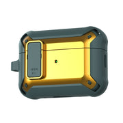 For AirPods Pro 2 Bumblebee Wireless Earphones Silicone Case with Switch & Lanyard Hole(Grey Yellow)