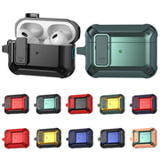 For AirPods Pro 2 Bumblebee Wireless Earphones Silicone Case with Switch & Lanyard Hole(Blue Red)
