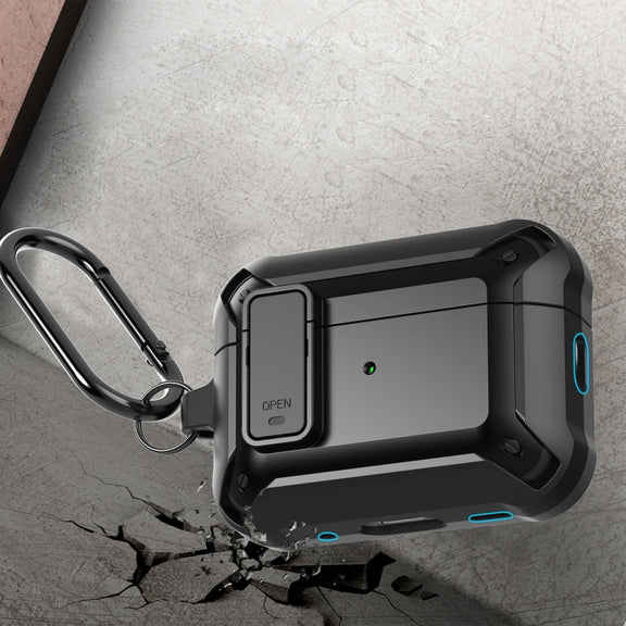 For AirPods Pro 2 Bumblebee Wireless Earphones Silicone Case with Switch & Lanyard Hole(Black)
