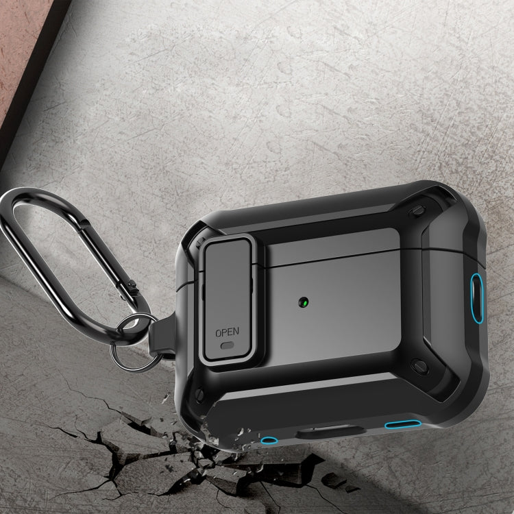 For AirPods Pro 2 Bumblebee Wireless Earphones Silicone Case with Switch & Lanyard Hole(Black Blue) - For AirPods Pro 2 by PMC Jewellery | Online Shopping South Africa | PMC Jewellery | Buy Now Pay Later Mobicred