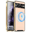 For Google Pixel 8a MagSafe Magnetic Frosted Metal Phone Case(Gold) - Google Cases by PMC TechLife | Online Shopping South Africa | PMC TechLife | Buy Now Pay Later Mobicred