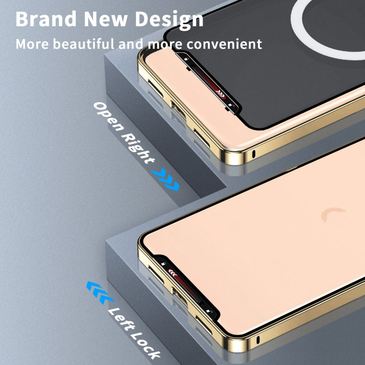 For Google Pixel 8a MagSafe Magnetic Frosted Metal Phone Case(Gold)