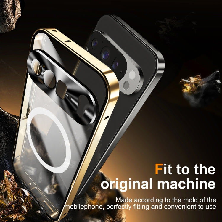 For Google Pixel 9 Pro XL MagSafe Magnetic Frosted Metal Phone Case(Gold) - Google Cases by PMC TechLife | Online Shopping South Africa | PMC TechLife | Buy Now Pay Later Mobicred
