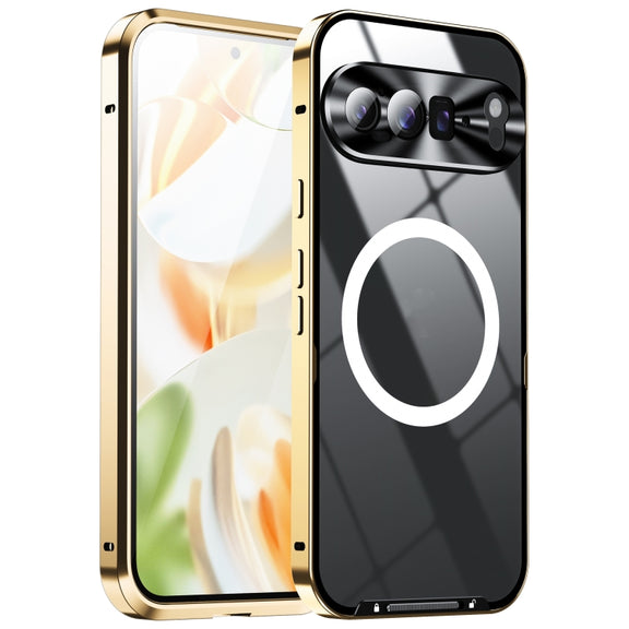 For Google Pixel 9 Pro XL MagSafe Magnetic Frosted Metal Phone Case(Gold)
