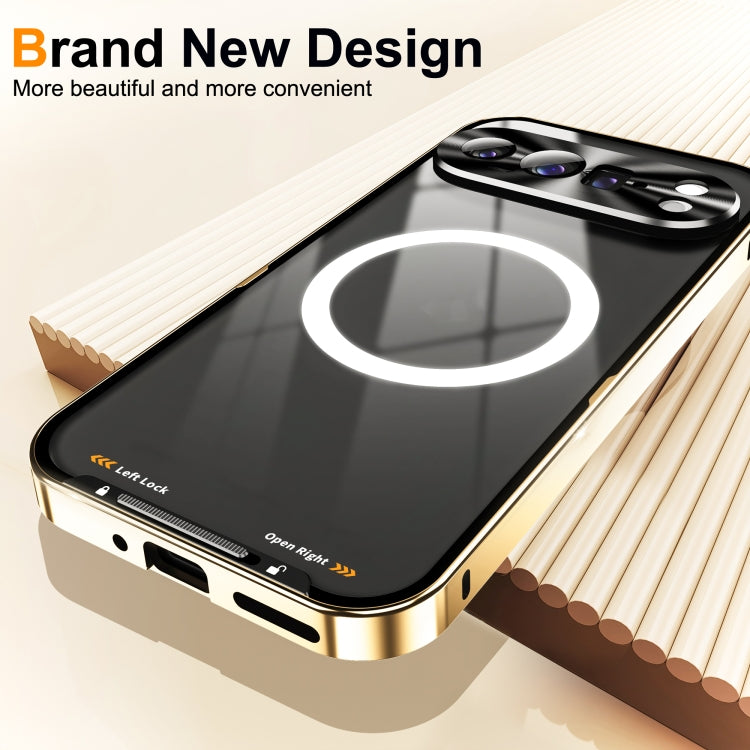 For Google Pixel 9 Pro MagSafe Magnetic Frosted Metal Phone Case(Gold) - Google Cases by PMC TechLife | Online Shopping South Africa | PMC TechLife | Buy Now Pay Later Mobicred