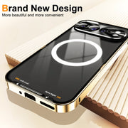 For Google Pixel 9 Pro MagSafe Magnetic Frosted Metal Phone Case(Gold)