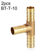 LAIZE 2pcs Pagoda T-type Three Way Pneumatic Components, Caliber:10mm